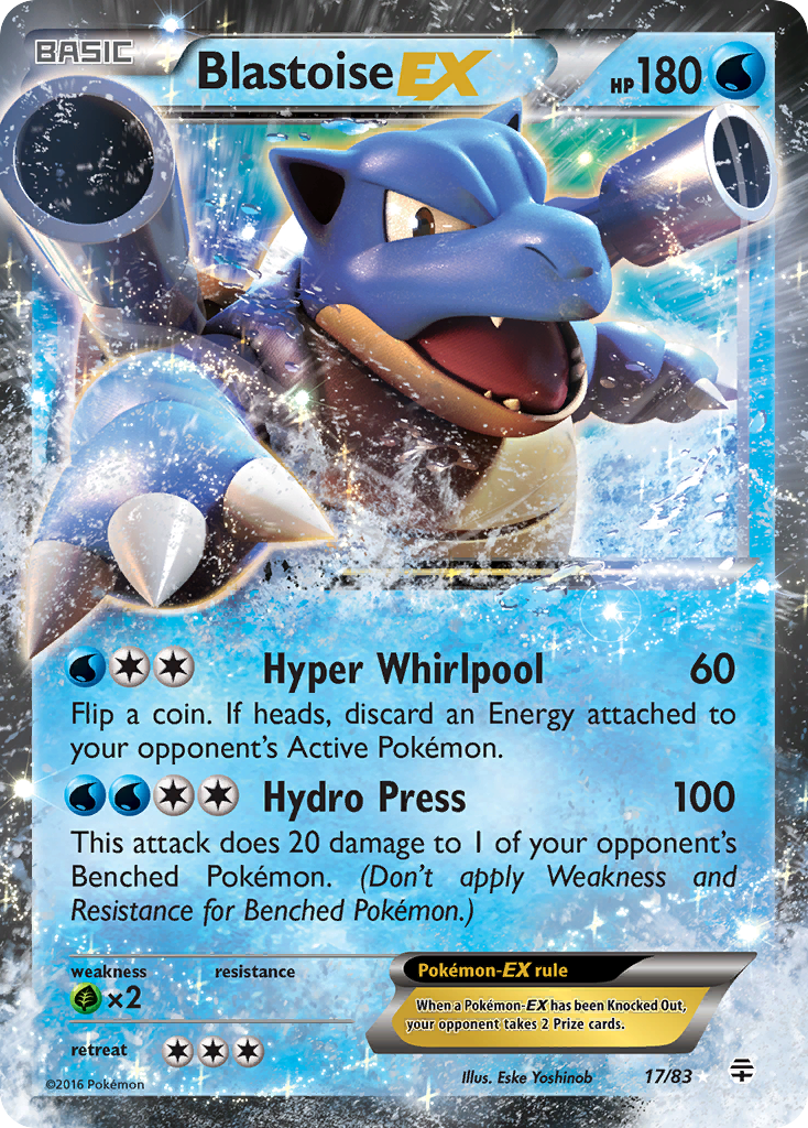 Generations Blastoise EX #17/83